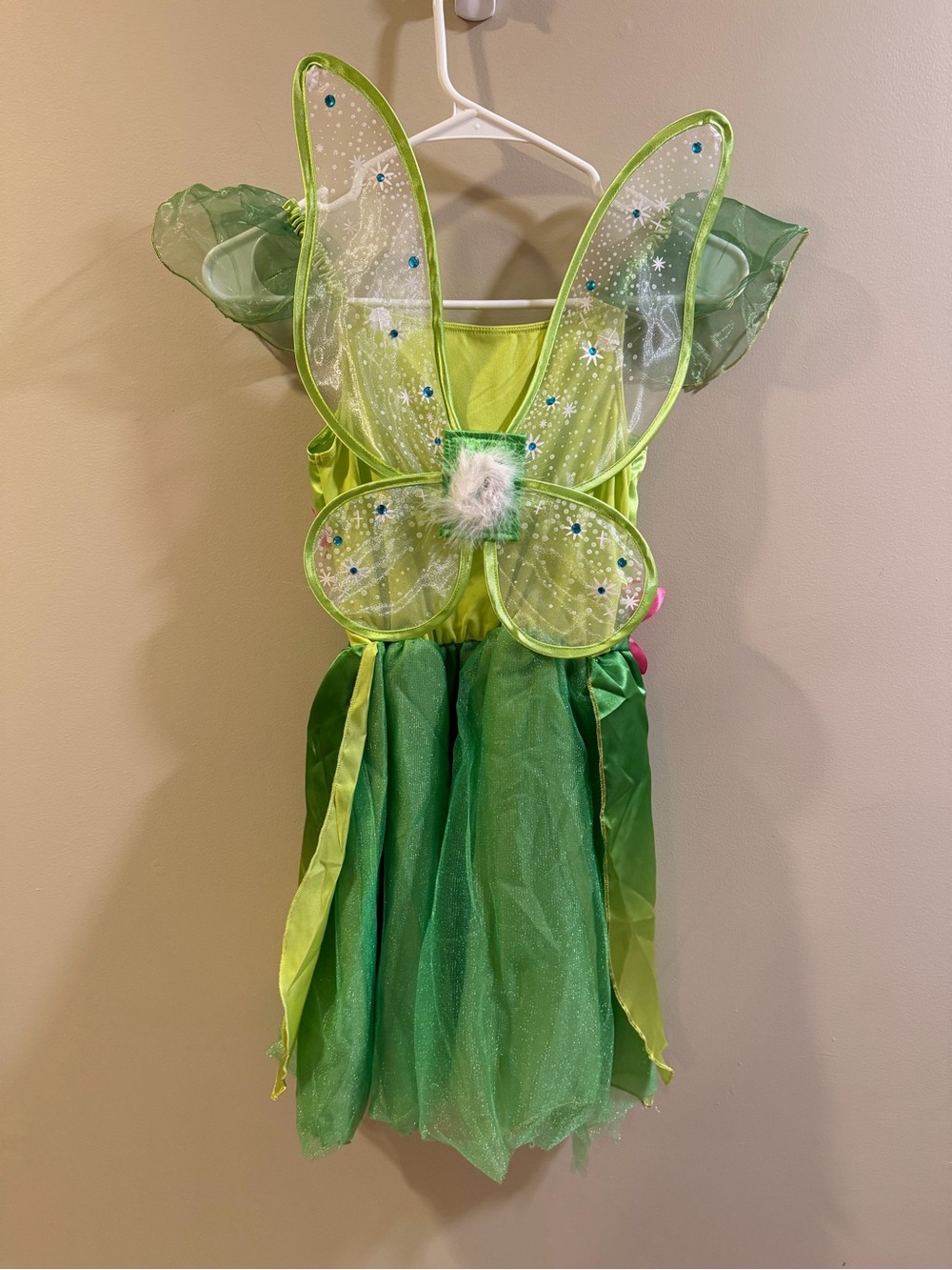 Disney TinkerBell Fairy Costume with Pink Floral Accents - Picture 4 of 5